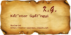 Kántor Gyöngyi névjegykártya