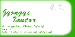 gyongyi kantor business card