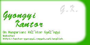 gyongyi kantor business card